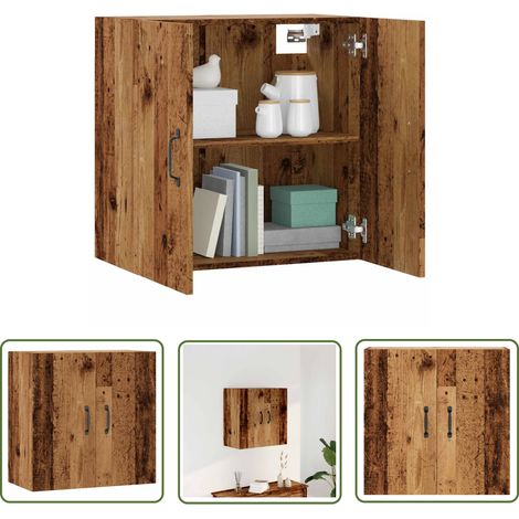 vidaXL Armoire murale vieux bois 60x31x60 cm bois d'ingénierie (1/5)