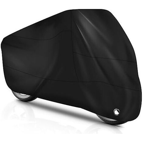Housse De Moto en Polyester 210D, pour Motos De 245X105X125Cm, Légère Et Durable, Facile À Installer Et À Ranger, Adaptée À Différents Modèles De Motos, Noir (1/5)