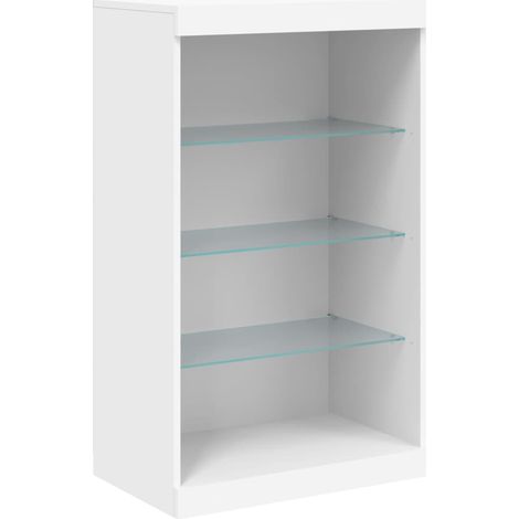Credenza cassettiera cassettiera mobile contenitore organizer cucina soggiorno soggiorno con luci a LED 60,5 x 37 x 100 cm bianco 020029853