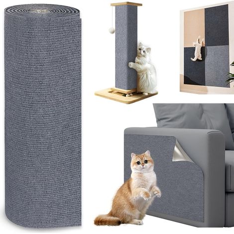 1 Tapis Griffoir Chat, Protection Canapé Anti Griffe, Matériau Non Tissé, Adhésif Fort, Découpable, Pour Murs et Meubles (1/5)