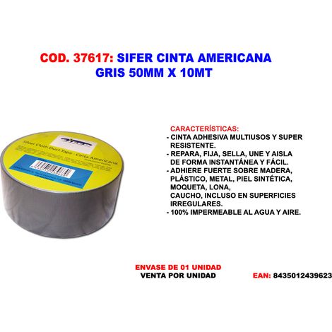 Cinta Americana Gris 50mm x 10m SIFER