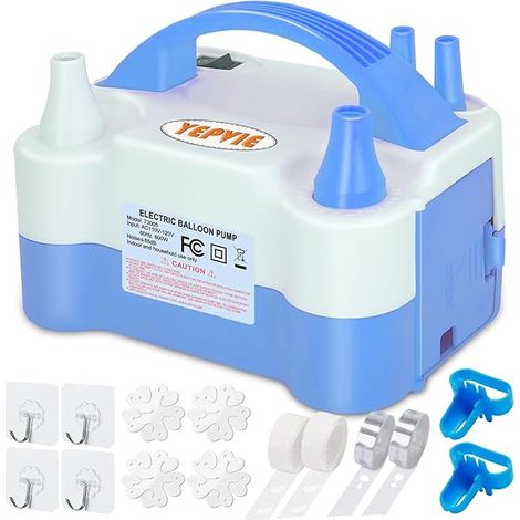 Pompe À Ballons Électrique - 600 W - 400 L/min - Modes Manuel Et Automatique - Pour Décorations De Fêtes - Kit Complet De 14 Pièces (1/3)