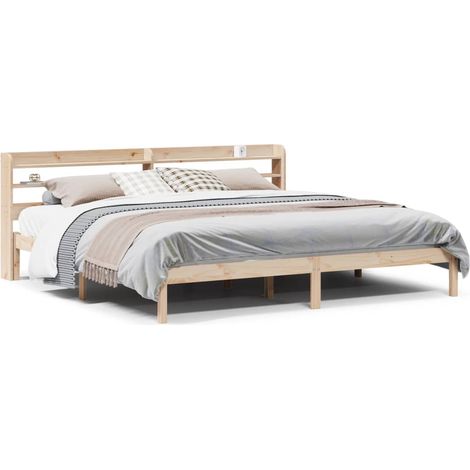 Maison Exclusive - Massivholzbett ohne Matratze 200x200 cm Kiefer
