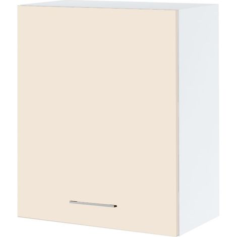 Meuble haut de cuisine Lovia Vanille Mat 1 porte L 60 cm (1/2)
