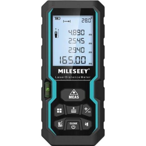 Télémètre laser 50M avec contrôle de niveau électronique, commutateur d'unité mètre/pouce/pied et mode Pythagore (1/5)