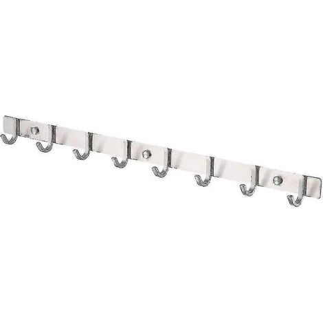 Barre murale avec 6/8 crochets en acier inoxydable pour peignoirs (1/5)