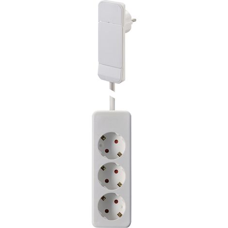 NVB 104556 Steckdosenleiste ohne Schalter Weiß Flachstecker 1St
