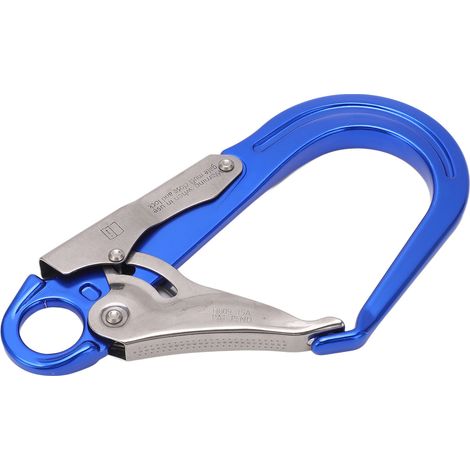Kletterkarabiner aus blauer Aluminiumlegierung, Tragfähigkeit 25 kN, für alpine Expeditionen. (1/5)