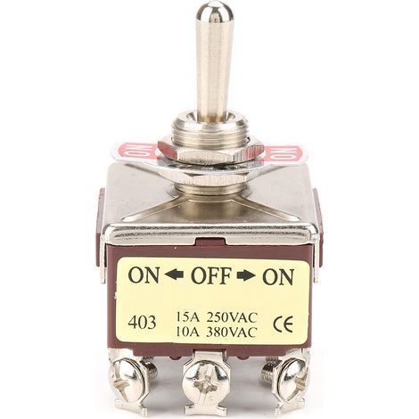 Interrupteurs à bascule 4PDT 3 positions, 15 A 250 V CA, durable, taille compacte, longue durée de vie, interrupteur à bascule de position 12 mm pour contrôle industriel, appareil ménager (1/5)