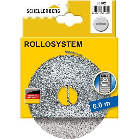 Sangle pour volet roulant, 23 mm, 6 m, Gris (1/4)