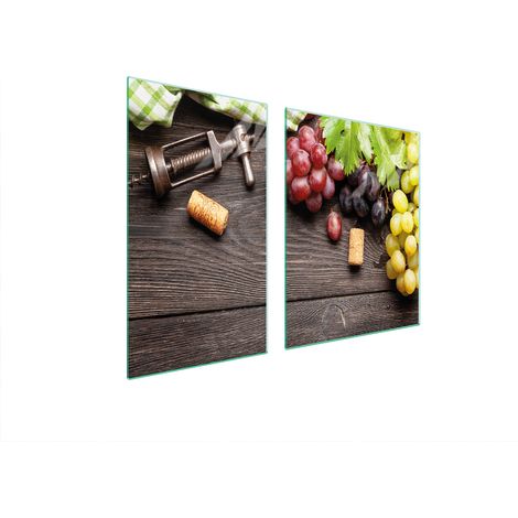 Assiette en verre et planche à découper 100x52 fruits (1/5)