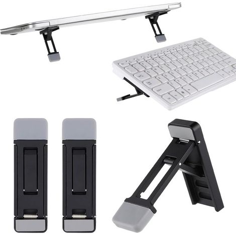 Lot de 2 supports pour clavier Mini support pour ordinateur portable 3 niveaux réglables Augmentation des touches autocollantes Pour la plupart des (1/4)