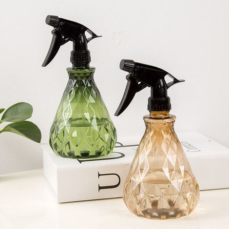 2 x 500 ml bouteille d'eau en plastique vide rechargeable Botanical Garden Cleaning Spray Bottle (or et vert) (1/5)