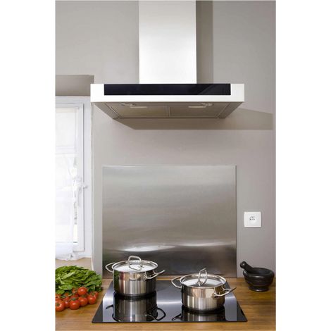 Nordlinger – Fond de hotte inox 60x70cm – Épaisseur 1,2cm – Installation facile derrière plaque de cuisson – Crédence de cuisine