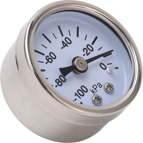 Manomètre à vide, cadran en acier inoxydable de 1/8 pouce, composant pneumatique rempli de liquide