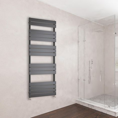Acezanble 1600x600mm Anthracite Heated Ladder Towel Rail Bathroom Warmer Radiator