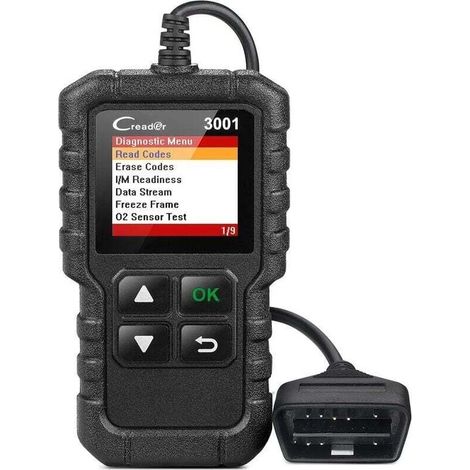 Diagnostic Launch CR3001 Valise Diagnostic Auto Scanner Auto Diagnostic OBD2 pour Voitures à Essence et à Diesel, Lire et Effacer Les Codes d’Erreur du Moteur ,Lecteur OBD Delphi