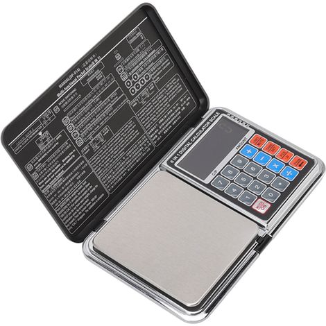 Balance de cuisine numérique avec calculatrice 0,01/100 g, balance de précision pour la pâtisserie et les aliments, écran rétroéclairé blanc. (1/5)