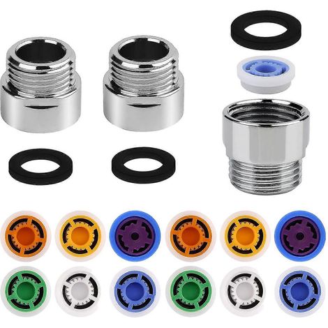 Ensemble de limiteurs de débit de douche 16 pièces 4l / 6l / 7l / 8l / 10l / 12l Douche économie d’eau Insert Suita (1/5)