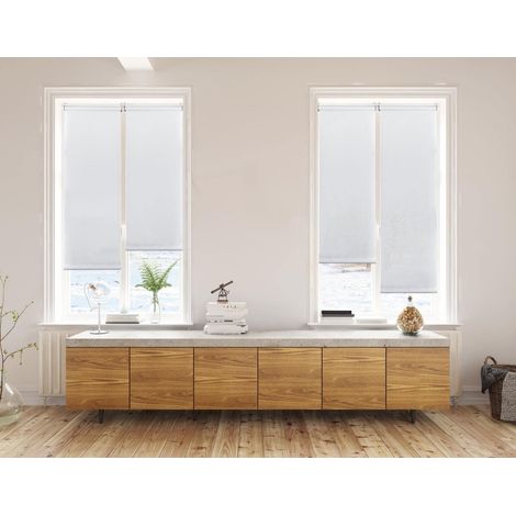 Estor enrollable clip & fix blanco nieve 90 x 180 cm (1/4)