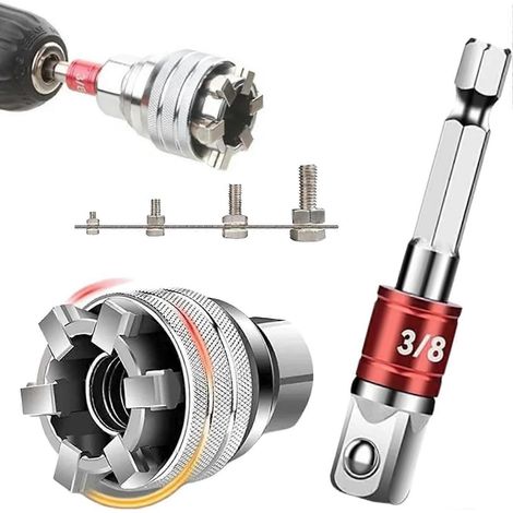 Clé à douille universelle multifonction - Douille multifonction réglable de 10 à 19 mm pour cliquet 3/8", outil universel avec puissance (1/5)