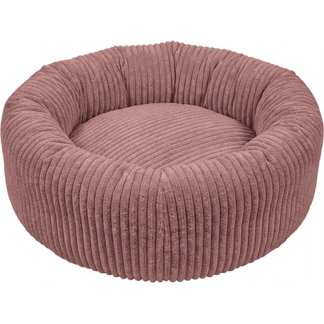 MOKA - Panier chien/chat petit velours côtelé - M - Rose