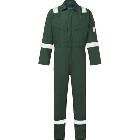 Mono ligero ignífugo y antiestático 280g para máxima protección - Verde - Talla S