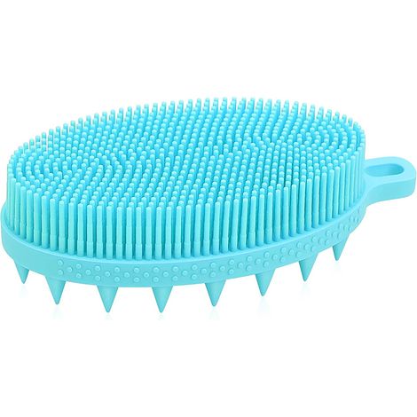 Gant De Bain En Silicone - Brosse Corps Douce Et Brosse Pour Cuire Cheveux Avec Pointes Exfoliantes - Pour Salle De Bain Et Douche - 1 Pièce (1/5)