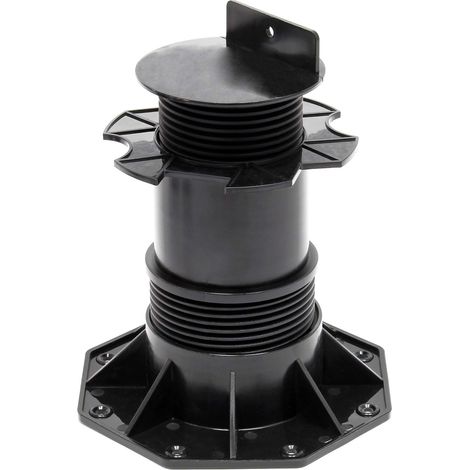 Wiltec Plots de terrasse – Charge 2700 kg – Hauteur réglable 140-210 mm – en PP – Pieds de support pour Lames Dalles Lambourdes