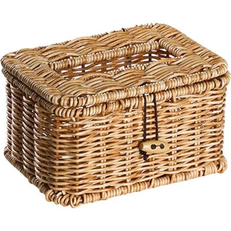 Funda tejida para caja de pañuelos, soporte decorativo para caja de pañuelos para encimera, dormitorio o sala de estar, compacto y práctico.