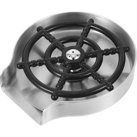 Lave-gobelet Automatique Inox Rince-tasses Pression Évier Cuisine Bar Maison Usage (1/5)