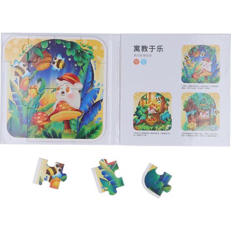 Puzzle magnétique enfant 3 ans +, jeu éducatif coloré en carton, développement observation et réflexion, dessin animé, cadeau jouet (1/5)