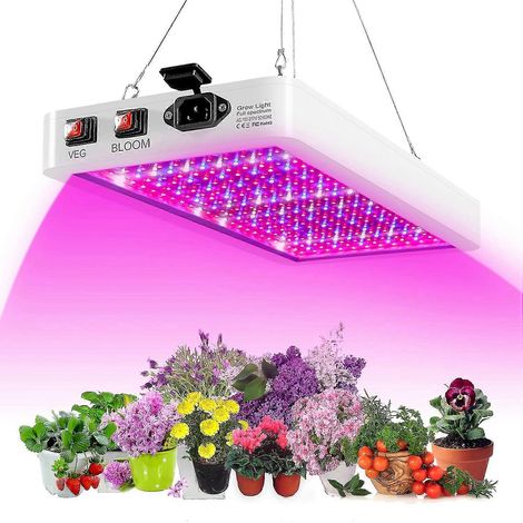 [RM]Lampe de croissance LED 2000 W pour plantes d'intérieur, 312 LED à spectre complet, cycle croissance/floraison, double interrupteur, étanche IP65-AquaForge