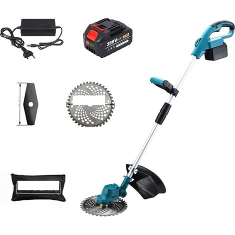 Tondeuse à Gazon électrique sans Fil de 9 Pouces Moteur sans Brosse Coupe-Herbe électrique Longueur réglable Angle télescopique élagage Outil de Jardin (Color : 1 Battery Set, Size : Small) (1/5)
