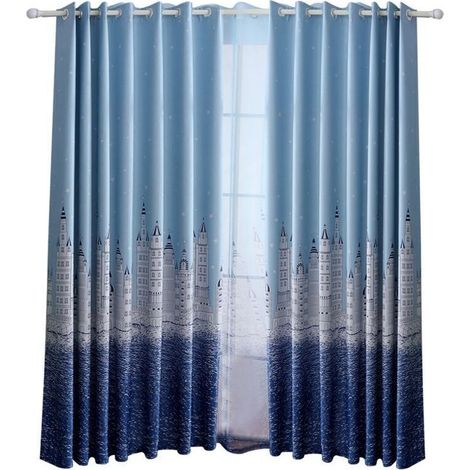 Rideau Occultant Complet en Polyester - Décoration pour Chambre ou Salon (Rose)