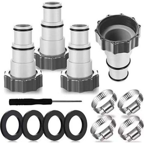 Adaptateur Tuyau Piscine 32 38,12 Pièces Adaptateur Piscine Intex 32 38,Adaptateur Piscine 38mm,Raccord Tuyau Piscine Intex,Adaptateur Tuyau Pompe Piscine.