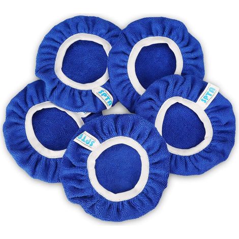 Ensemble de 5 capuchons de polissage en microfibre pour polisseuses excentriques, efficaces pour une brillance optimale (1/4)