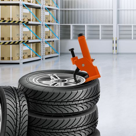 Manuelles Reifenmontierwerkzeug 38-42 Zoll, Reifenwulstlöser, Ideal für Auto, SUV, LKW, Traktor (Orange) (1/5)