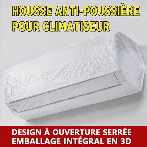 Lot de 10 housses de protection anti-poussière transparentes en PE pour climatiseur mural transparent 10 80 g – Livraison gratuite