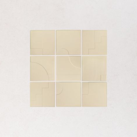 Faience Effet Zellige Beige CASBAH Sand 12,5x12,5cm Décor (1/5)