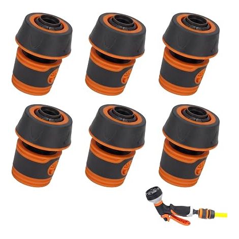 Raccord Tuyau d'Arrosage 3/4 Pouce, Raccord Rapide avec Revêtement en Caoutchouc, Réparation et Extension pour Arrosage Jardin, Irrigation et Lavage de Voiture (1/5)