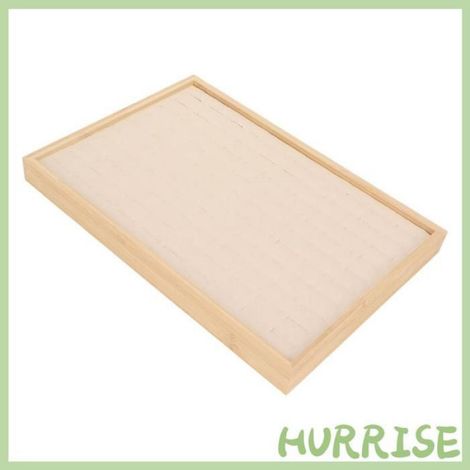 Garosa organisateur de tiroir à bagues Organisateur de tiroir à bijoux polyvalent, 100 grilles, tiroir à montres bijoux Gris Beige (1/4)