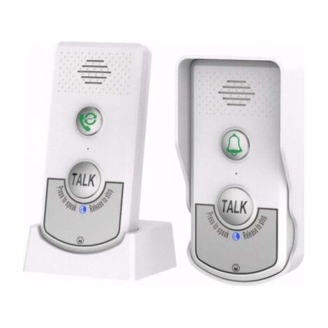 Interphone sans fil avec voix bidirectionnelle - Rappel pour personnes âgées - Système d'appel intelligent pour maison - Communication claire et fiable (1/4)