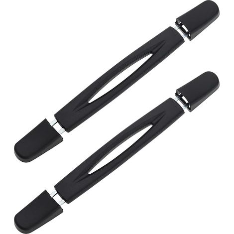 2pcs Poignée de Bagage en Plastique PVC Noir Poignée Télescopique de Transport Remplacer Accessoires de Valise Cassés pour Bagages Poignée de Sac de Voyage Conception Confortable 233mm (1/5)