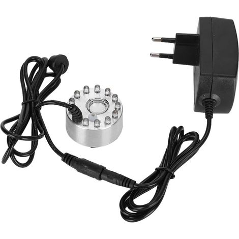 Mini Machine à Brouillard 12 LED avec Changement de Couleur de la Lumière Fontaine D'intérieur Mist Maker Fogger Accessoires de Fontaine D'intérieur (1/5)