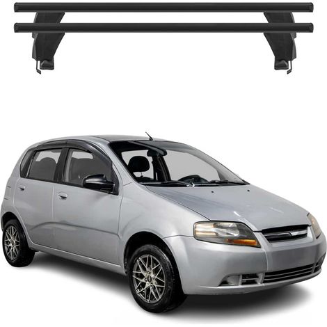 OMAC Dachträger Querträger Alu für Chevrolet Aveo T250 2005-2012 – Abschließbar – T-Nut – City-Crash-getestet – Max. 50 kg Schwarz (1/5)