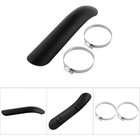 Protection thermique en acier pour pot d'échappement courbé Honda, noir (1/5)