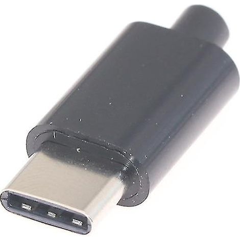 Connecteurs micro USB Type C noirs, fiche jack mâle, bornes électriques (1/5)