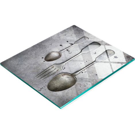 Tagliere e vassoio da cucina decorativo in vetro 60x52 cm (1/5)