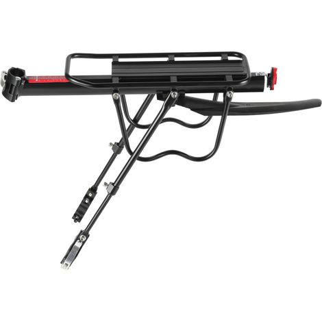 SWANEW Portapacchi per biciclette Sgancio rapido Portapacchi regolabile in lega di alluminio con logo riflettente portata 50 kg (1/5)